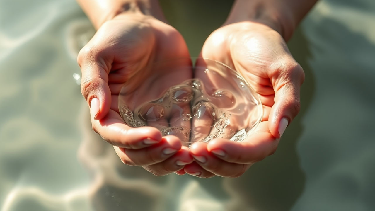 calm hands holding water, represents wellness and vitality associated with osteoporosis management